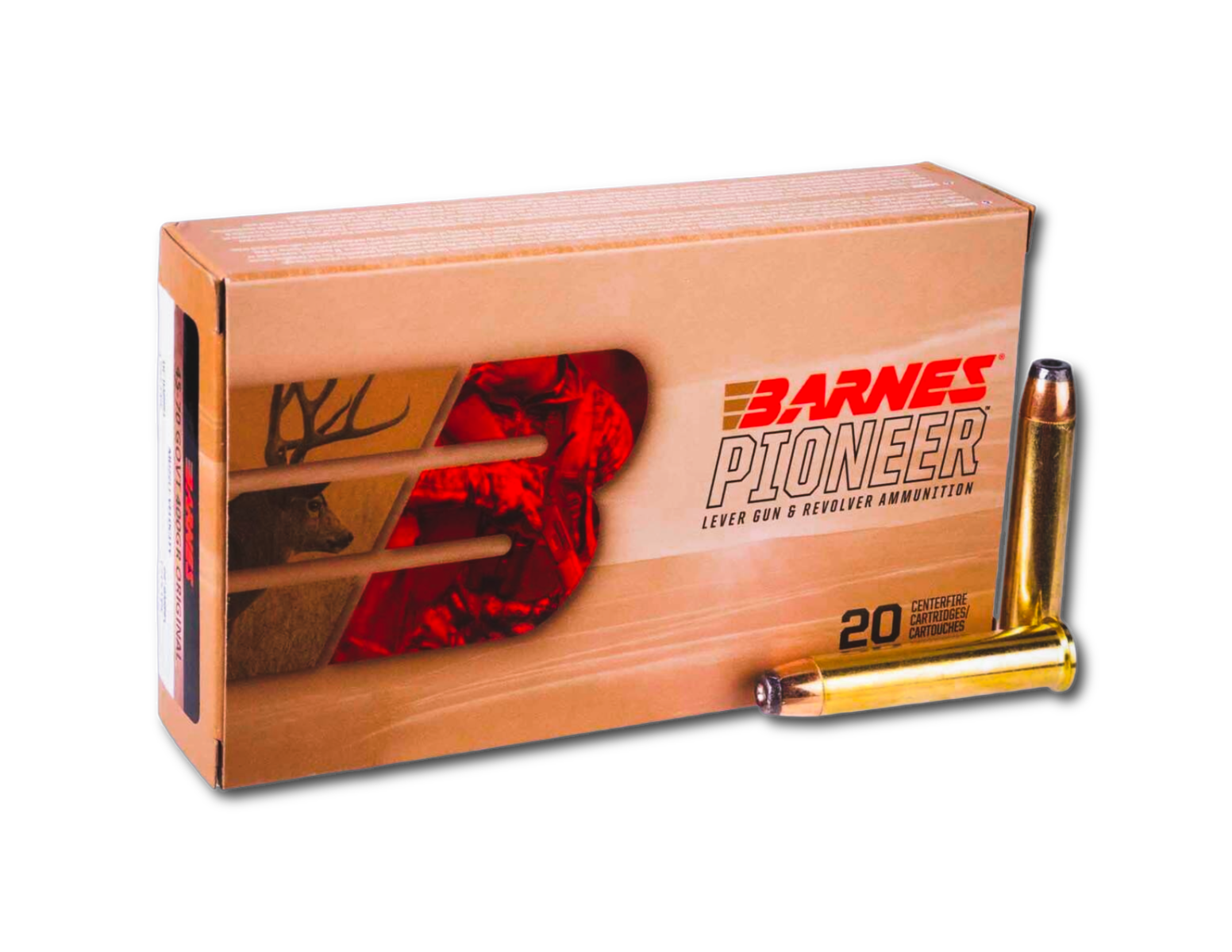 Barnes Bullets Pioneer .45-70 Government 400gr FNJSP Rifle Ammo, 20Rds