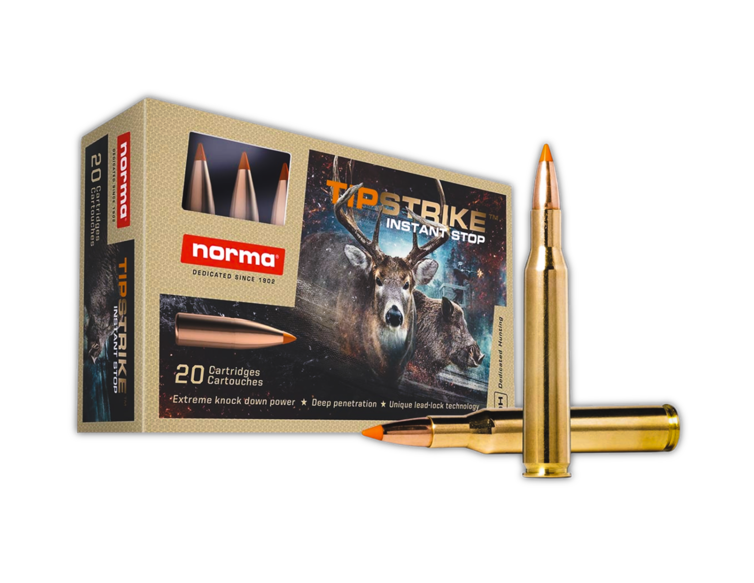 Norma Tipstrike .270 Winchester 140gr PT Rifle Ammo, 20Rds