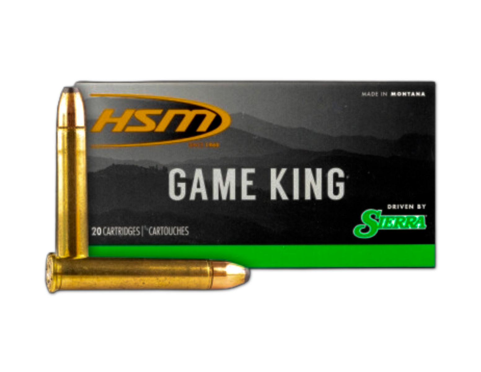 HSM Ammunition Sierra Game King .35 Whelen 200gr JSP Rifle Ammo, 20Rds