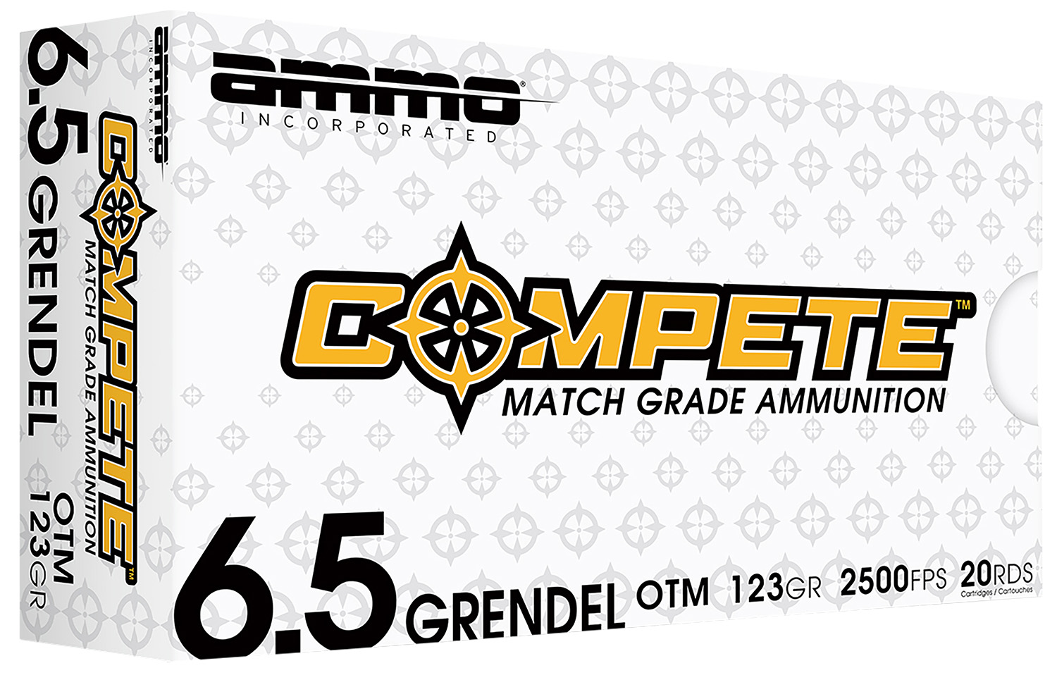 Ammo Inc Match 6.5 Grendel 123 gr BTHP 20rds Rifle Ammo for Accurate Match Shooting - 65GR123BTHPA20