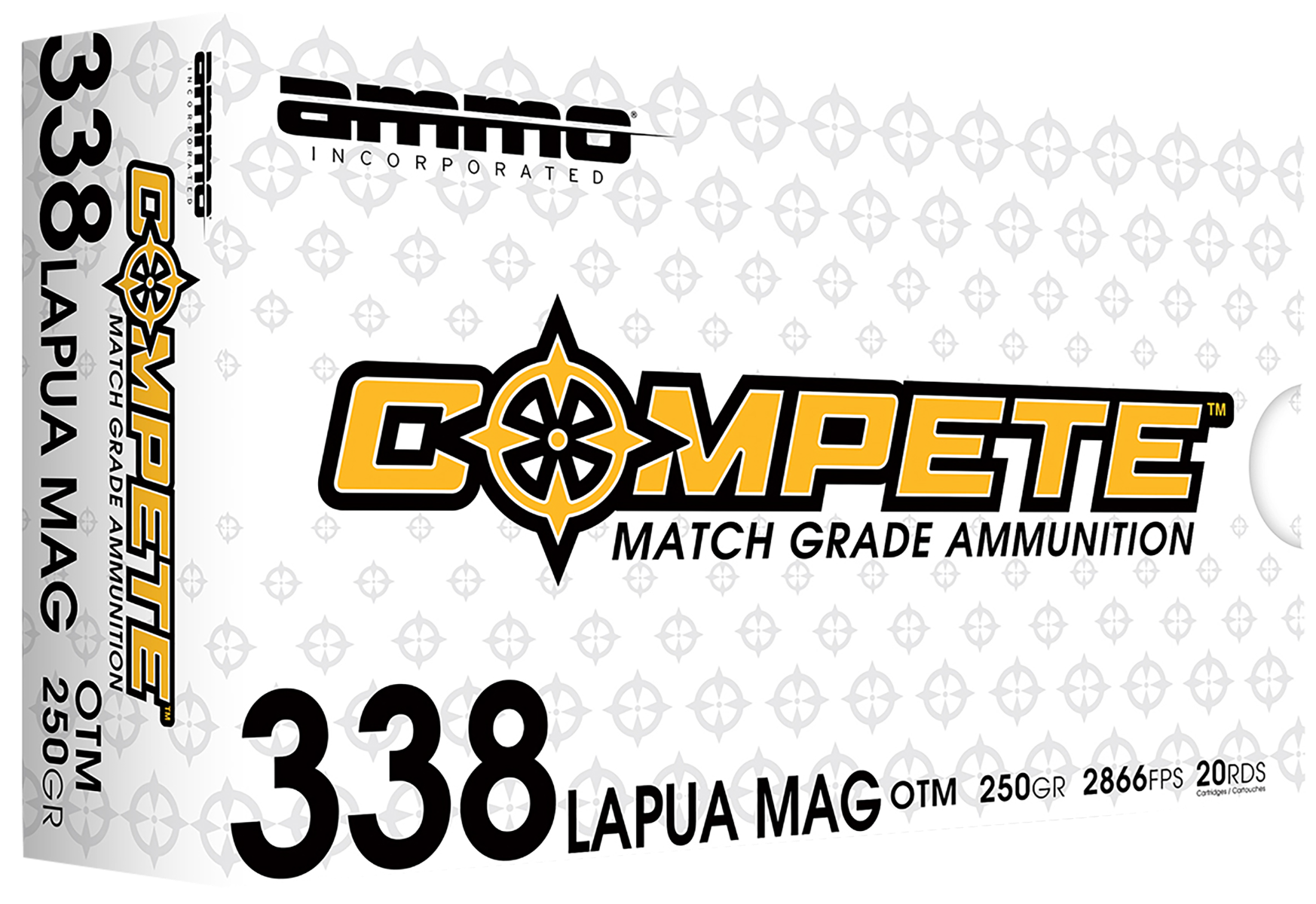 Ammo Inc Match .338 Lapua Magnum 250 gr BTHP 20rds Rifle Ammo for Top-Tier Performance for Long-Range - 338LM250BTHPA20 - Ammo Inc