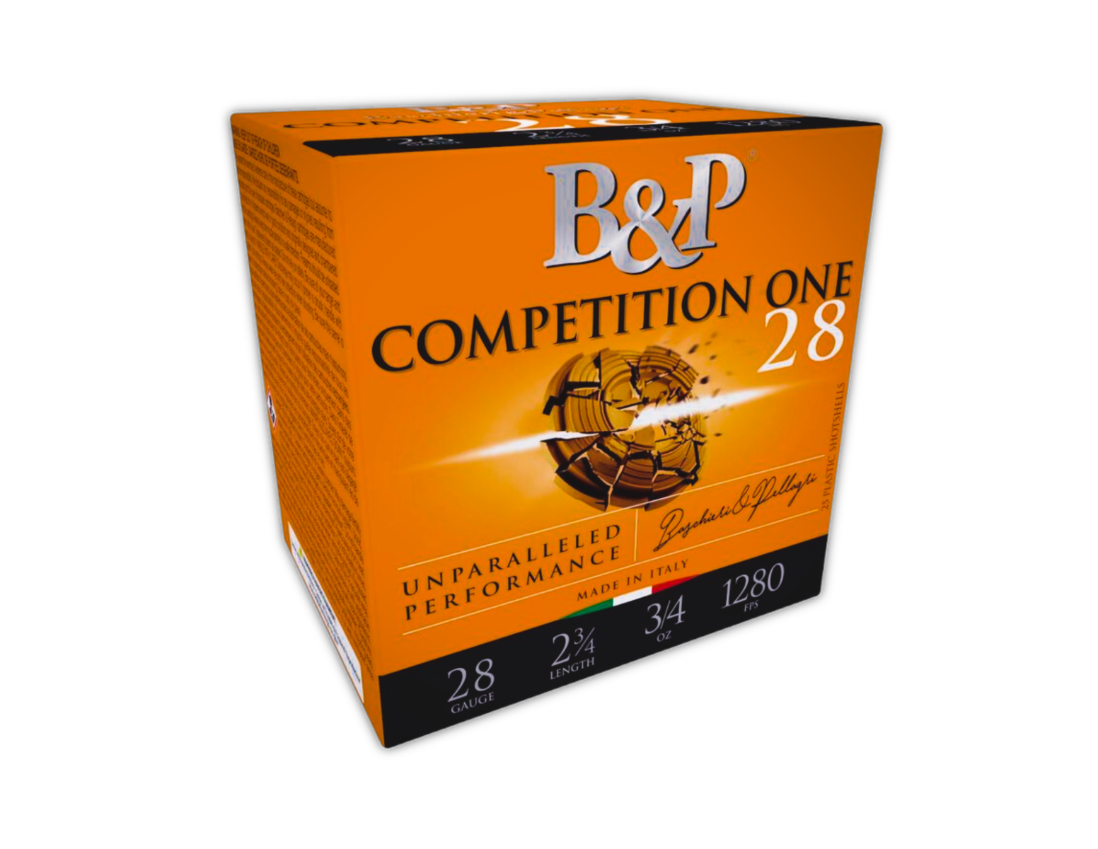 B&P Competition One 28 Gauge 2-3/4" #8 3/4oz Shotshells, 25Rds