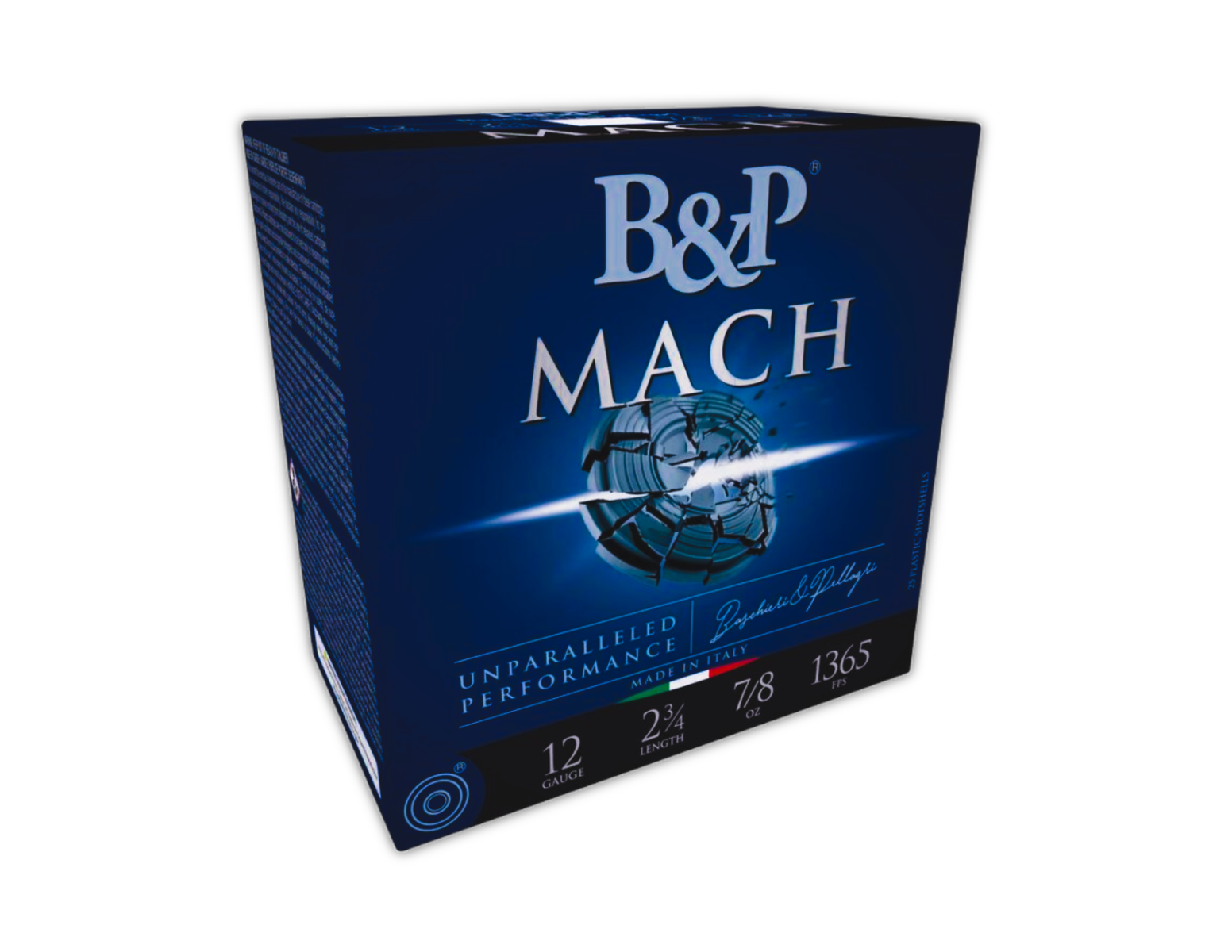 B&P Mach 12 Gauge 2-3/4" #7.5 7/8 oz Shotshell Ammo, 25rds - 12B78F27