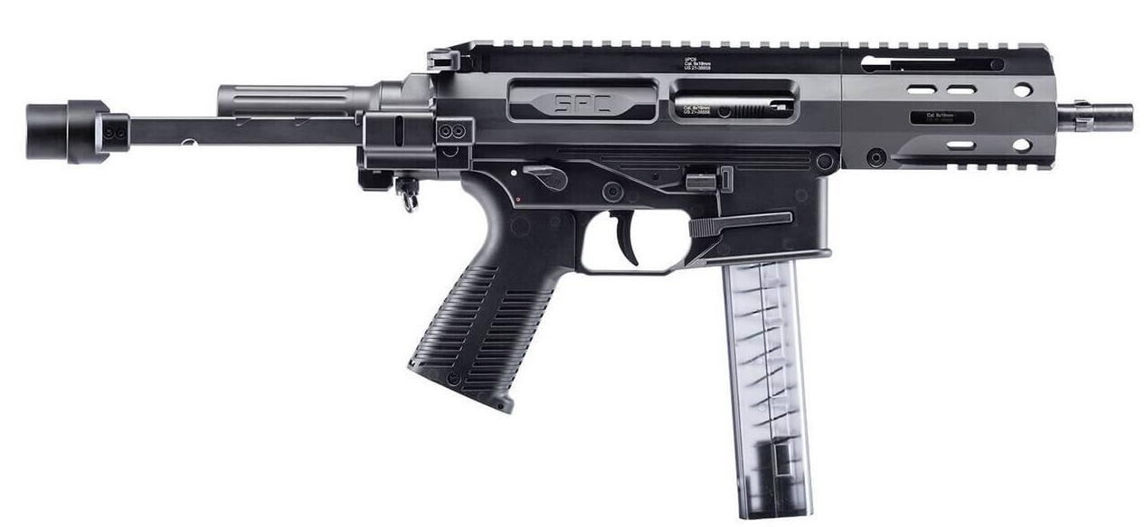 B&T USA SPC9 SD 9mm 4.50" AR Pistol, Black - BT-500003-PDW-TB - B&T