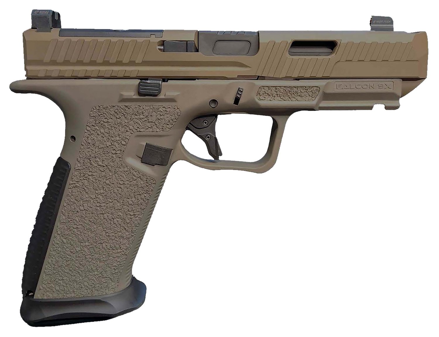 Live Free Armory Falcon 9XC 9mm 4.02" 17rds Pistol, Elite Flat Dark Earth - Live Free Armory
