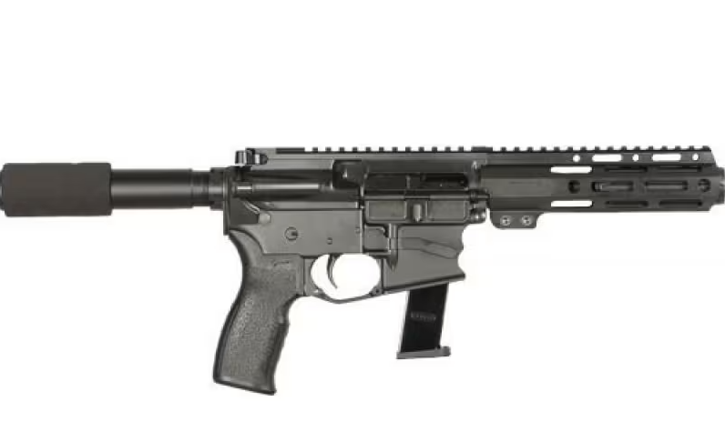 Bersa BAR9 9mm 4" AR Pistol, Black - BAR9BS4BSC - Bersa