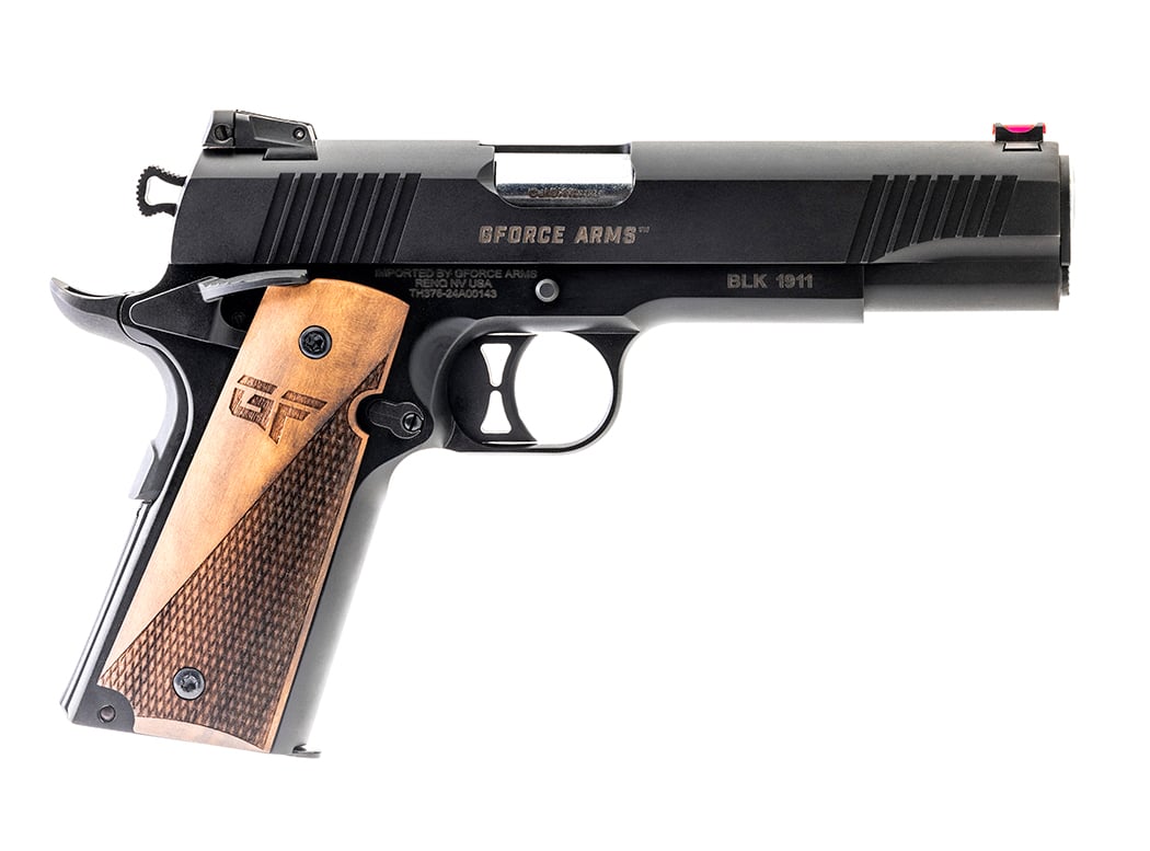 G-Force Chronicle 1911 9mm 5" 9rd Pistol, Black/Walnut - GF199BW - G-Force