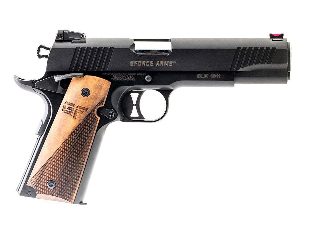 G-Force Chronicle 1911 45ACP 5" 8rd Pistol, Walnut / Black - GF1945BW - G-Force