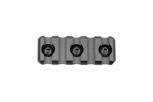 Arisaka Defense M-Lok Low Profile 5 Slot Picatinny Rail, Black - LPR-M - Arisaka Defense