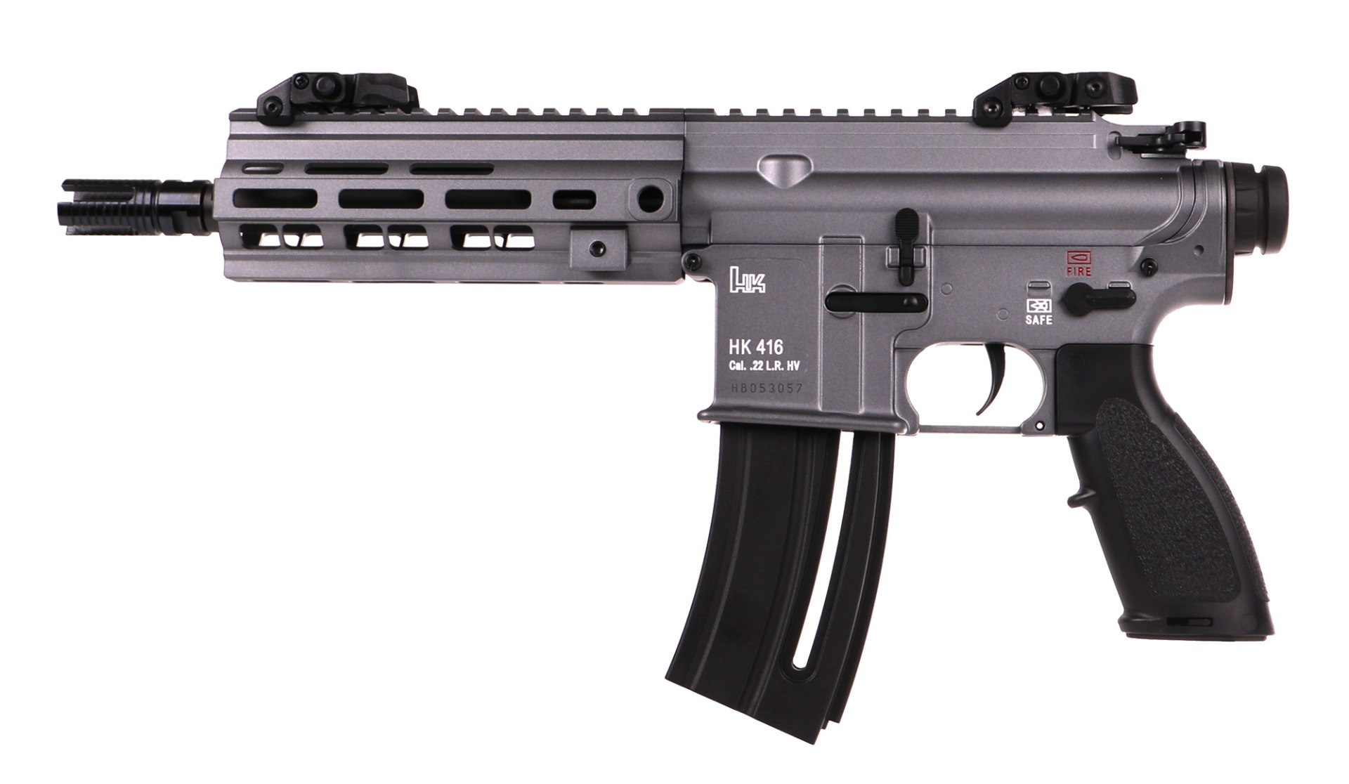 Heckler and Koch HK416 .22LR 8.5" 20rd Pistol, Gray - 81000598 - H&K