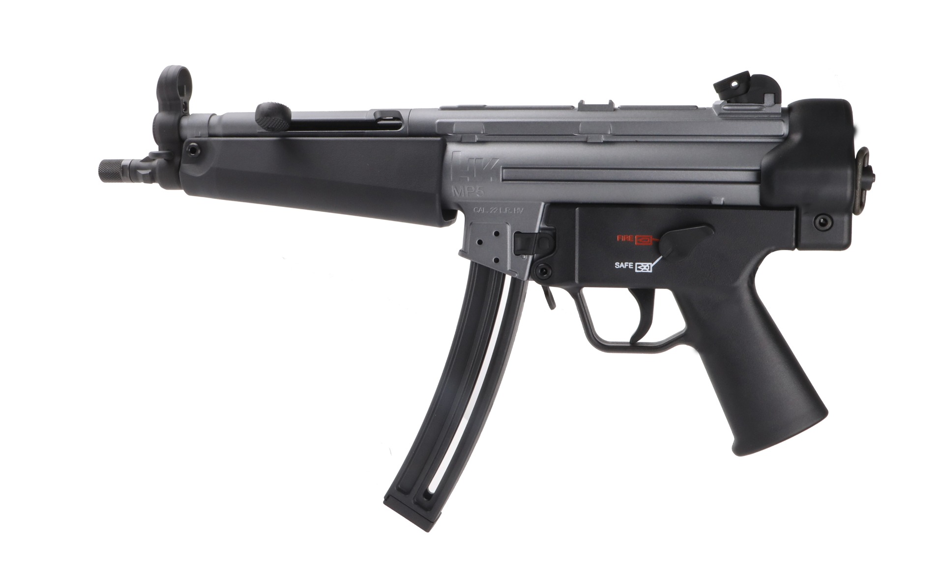 H&K MP5 9" .22LR 25rd Pistol, Gray - 81000602 - H&K