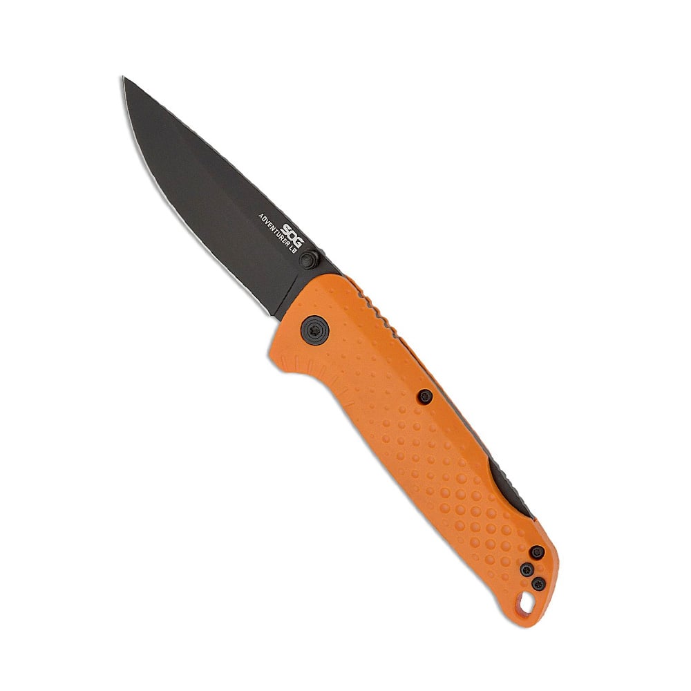 SOG Adventurer LB 3.5" Blade Folding Knives, Blaze Orange / Black - Sog Knives