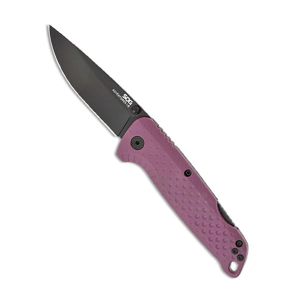 SOG Adventurer LB 3.5" Blade Folding Knives, Dusk Purple / Black
