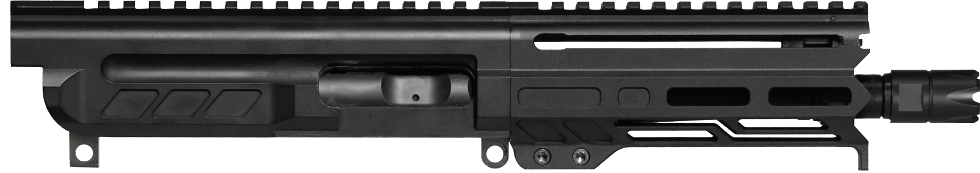 CMMG Dissent 6.50" Upper 9mm with 1:10 Twist Rate and M-LOK Rail - Pistol-Length with Charging Handle - Armor Black - 94B6829AB - Cmmg