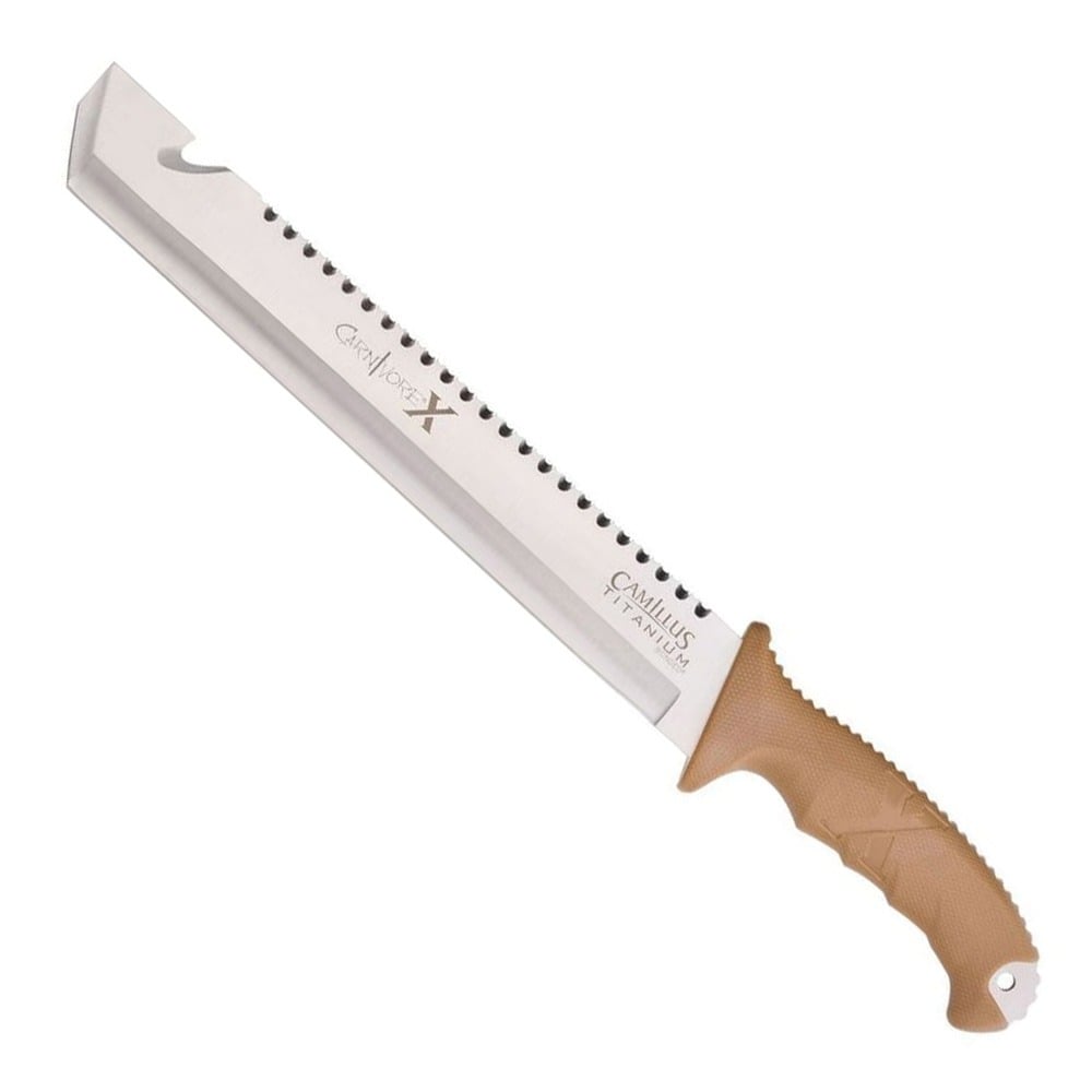 Camillus Carnivore X Machete w/ Trimming Knife, Tan - CAM-19236-003