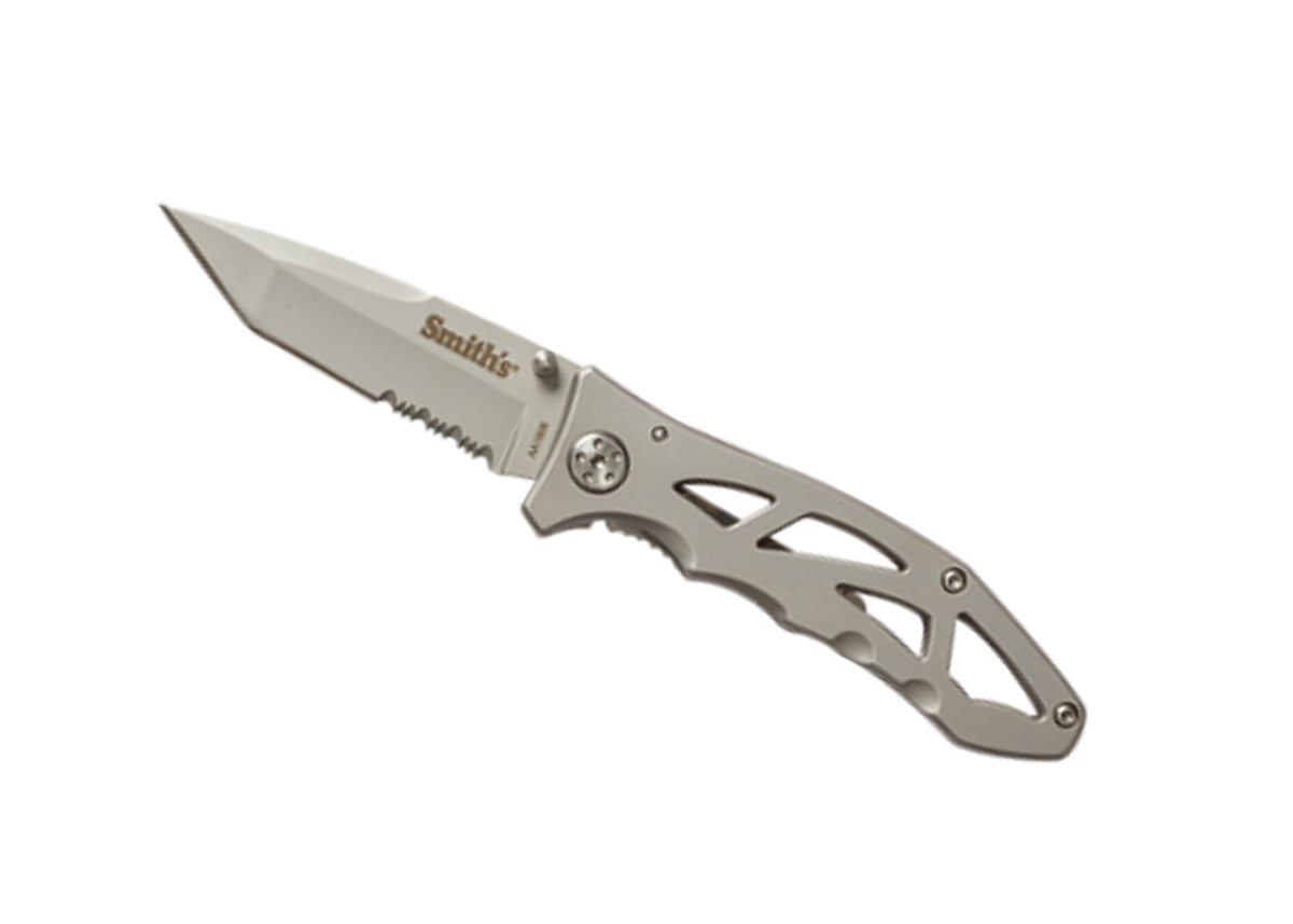 Smiths Products Caprella 2.95" Drop Point Folding Knife, Gray - Smith Enterprise