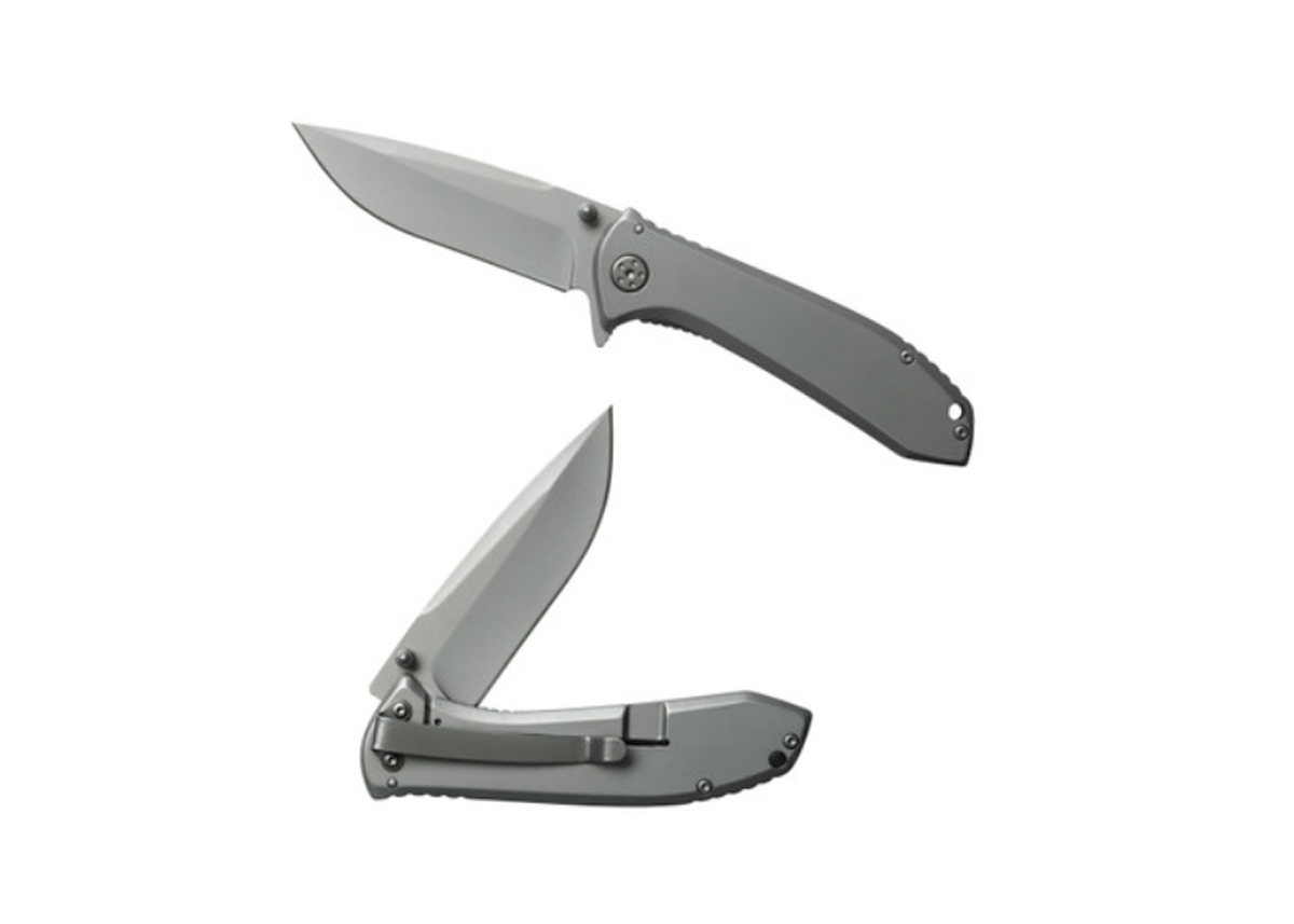 Smiths Products Titania II 3.5" Drop Point Folding Knife, Gray - Smith Enterprise