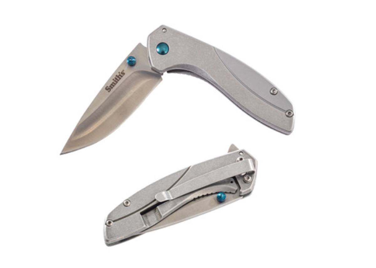 Smiths Products Noesis 2.75" Drop Point Folding Knife, Gray - Smith Enterprise
