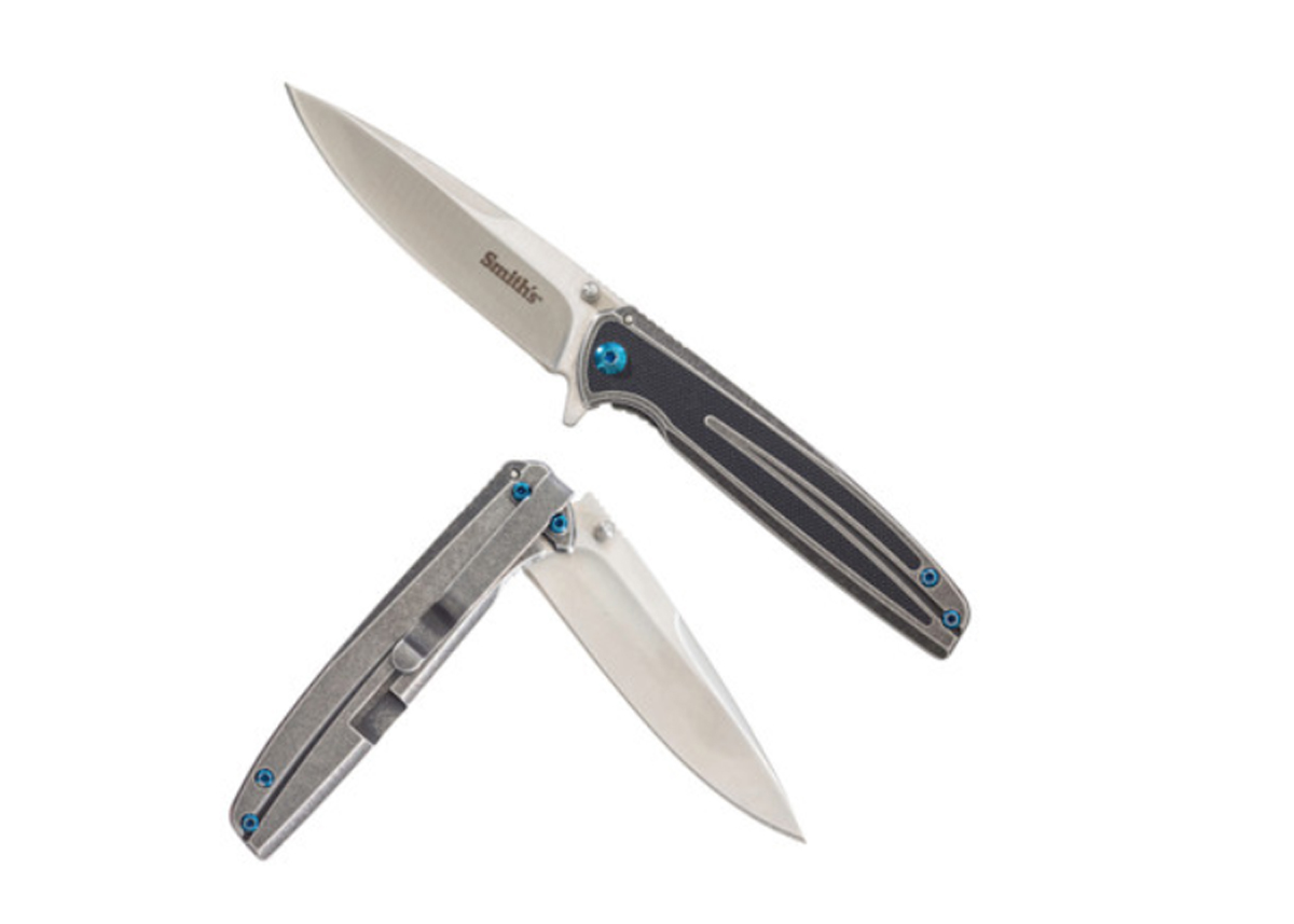 Smiths Products Infima 3.26" Drop Point Folding Knife, Gray - Smith Enterprise