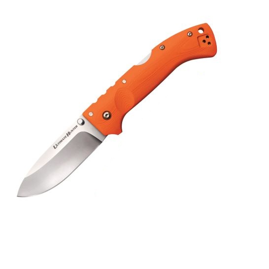 Cold Steel Ultimate Hunter Folding Knife Drop Point Orange - Durable, Lightweight and Reliable Handle - CS-30URY - Cold Steel