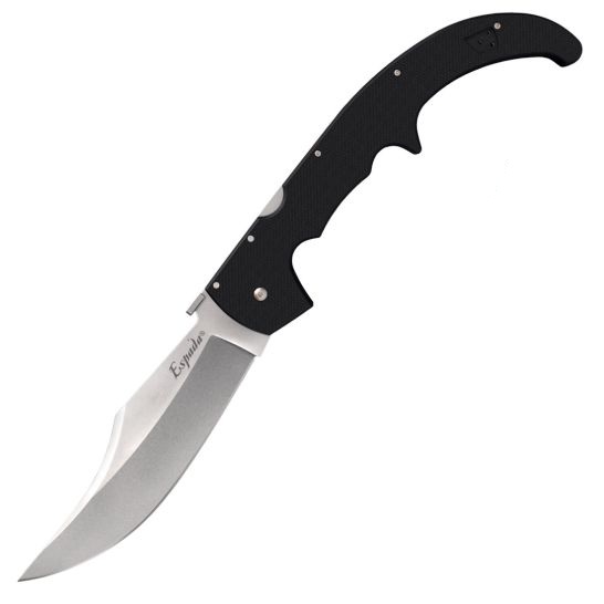 Cold Steel Espada XL Folding Knife Clip Point Black - Durable, Lightweight, Reliable and Sleek Handle - CS-62MGC - Cold Steel
