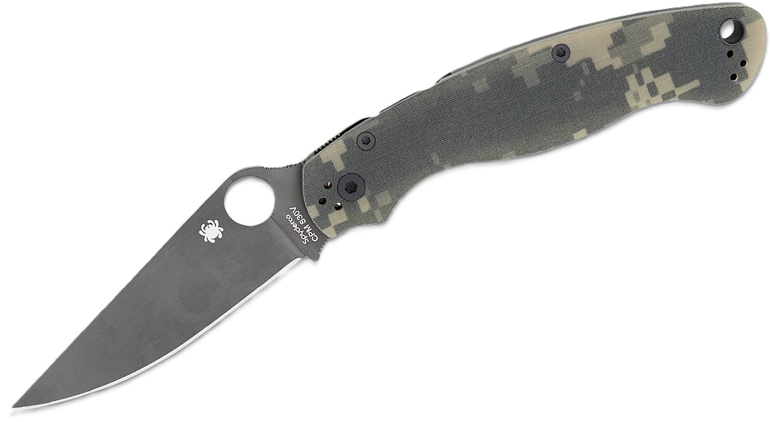 Spyderco Miltary 2 Folding Clip Point Knife, Digital Camo - C36GPCMOBK2 - Spyderco