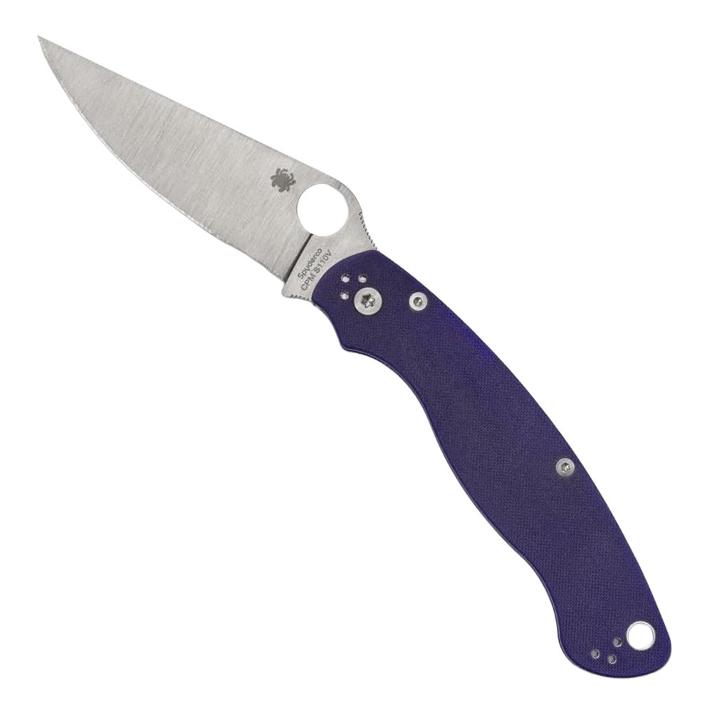 Spyderco Military 2 Folding Knife Clip Point Blue - for Precision Cutting - C36GPDBL2