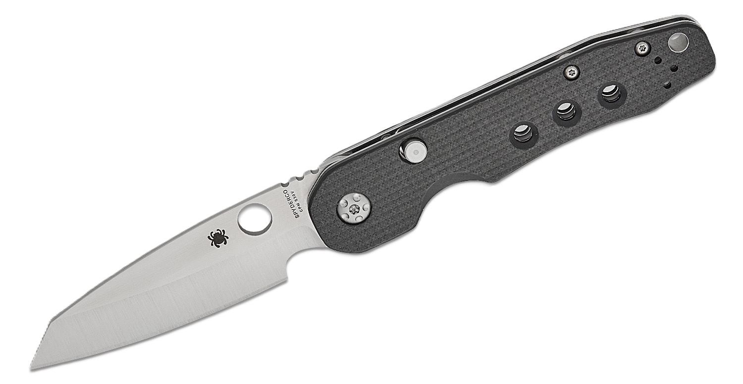 Spyderco Smock Folding Wharncliffe Knife, Black - C240CFP