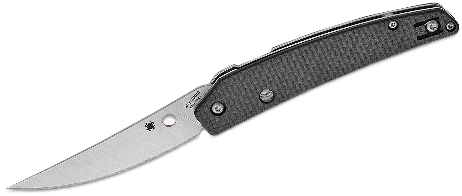 Spyderco Ikuchi Folding Drop Point Knife, Black - C242CFP