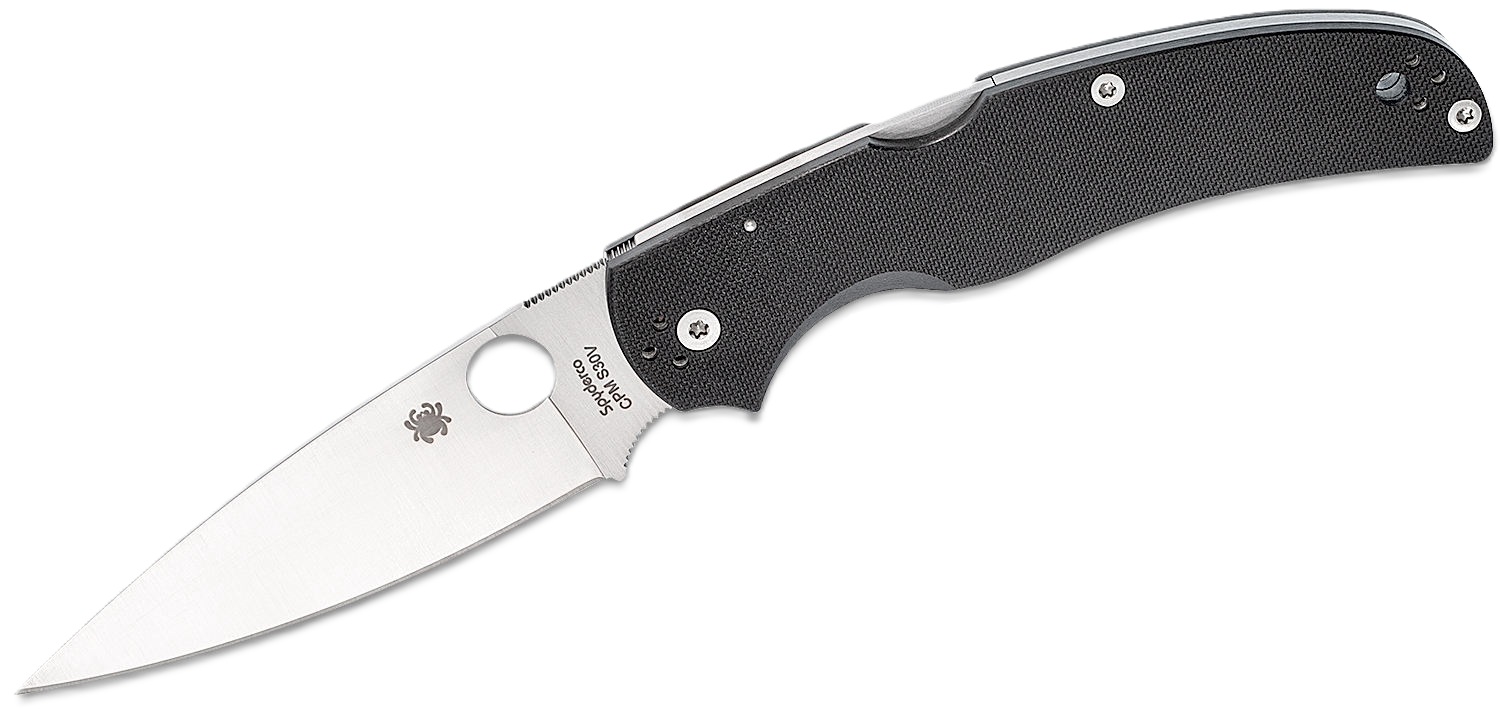 Spyderco Native Chief Folding Drop Point Knife, Black - C244GP - Spyderco