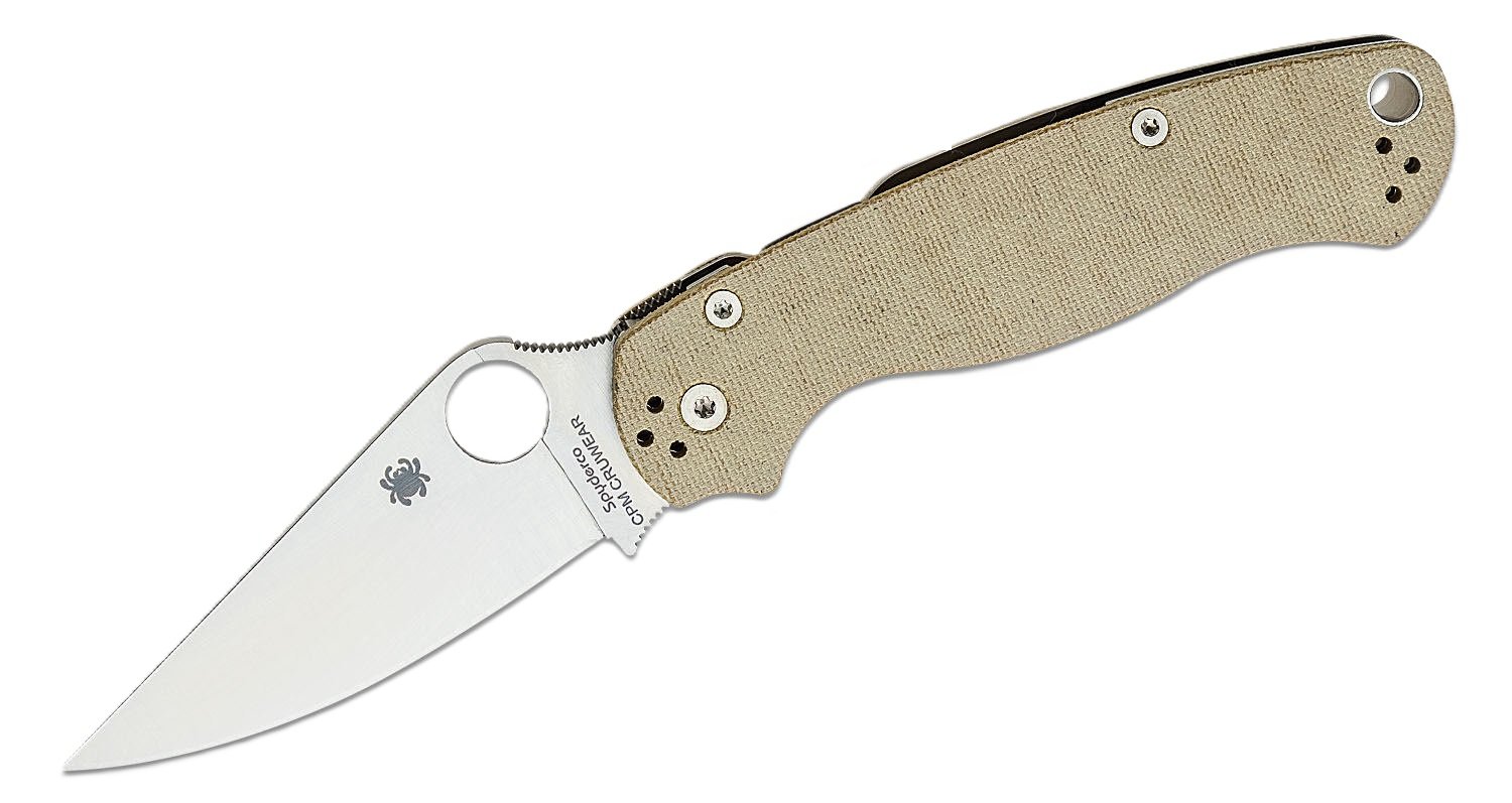 Spyderco Para Military 2 Folding Clip Point Knife, Brown - C81MPCW2 - Spyderco