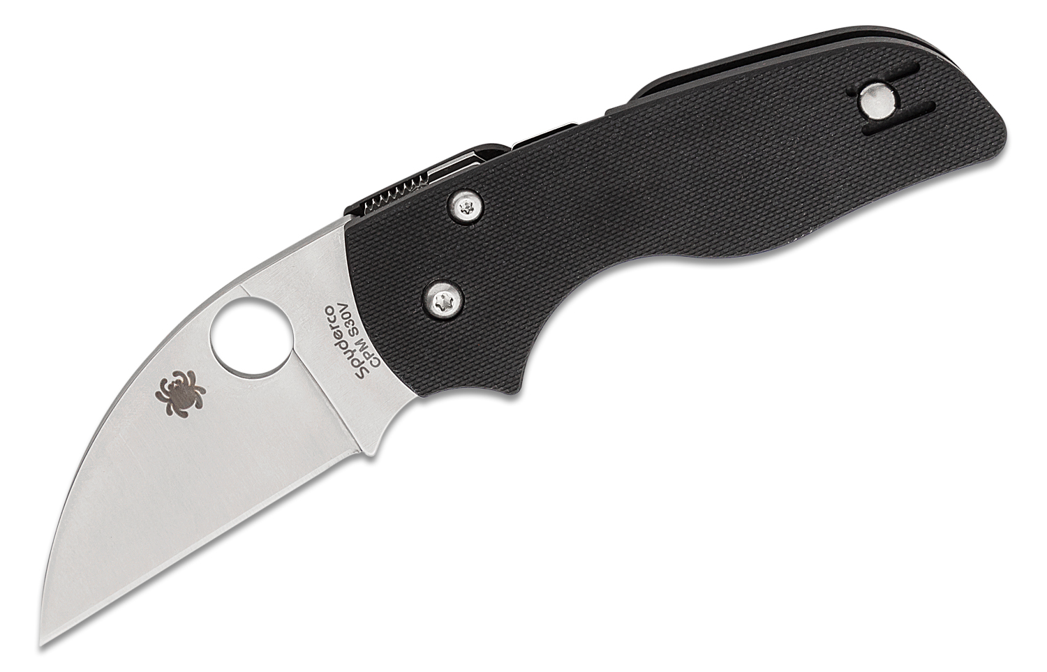 Spyderco Lil Native Folding Wharncliffe Knife, Black - C230GPWC - Spyderco