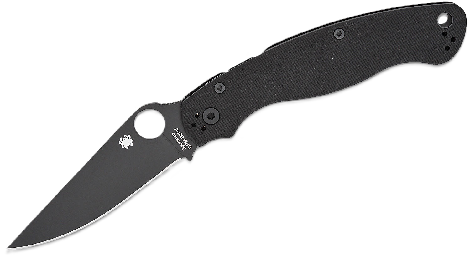 Spyderco Military 2 Folding Clip Point Knife, Black - C36GPBK2 - Spyderco