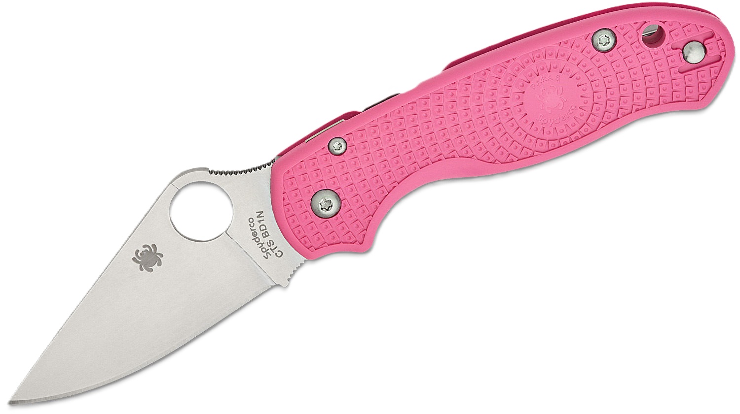 Spyderco Para 3 Lightweight Folding Clip Point Knife, Pink - C223PPN - Spyderco