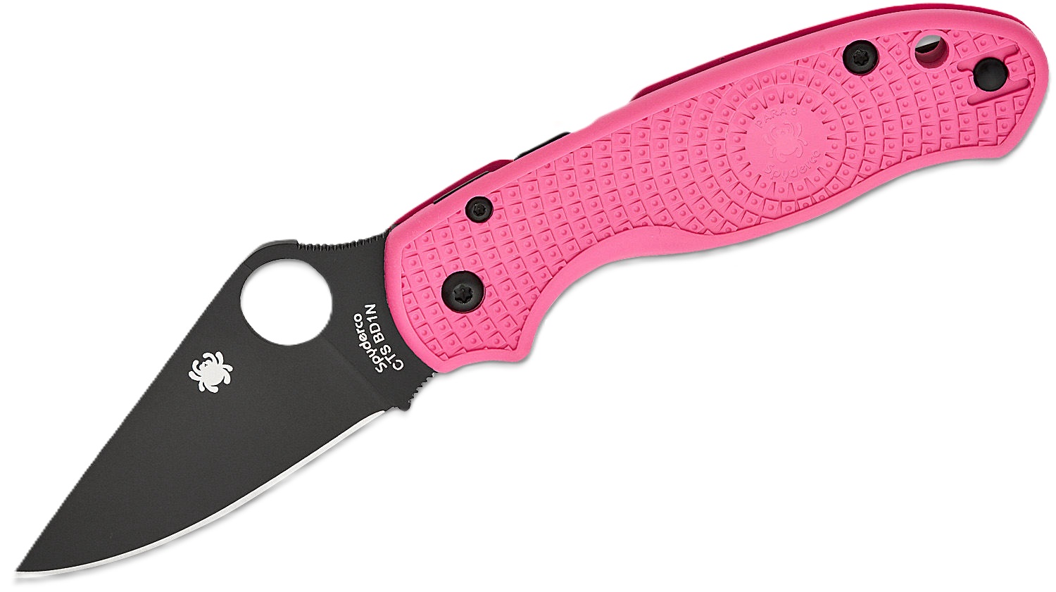Spyderco Para 3 Lightweight Folding Clip Point Knife, Pink - C223PPNBK - Spyderco