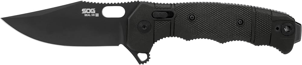 SOG Knives Seal XR Folding Knife Clip Point Gray/OD Green - SOG-12-21-13-57 - Sog Knives