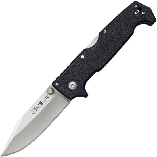 Cold Steel SR1 Lite Folding Knife Clip Point Black - High-Strength Lock, Lightweight Design, Perfect for Everyday Carry - CS-62K1Z - Cold Steel