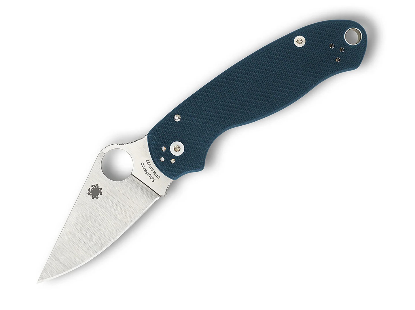 Spyderco Para 3 Folding Knife Clip Point, Cobalt Blue - C223GPCBL - Spyderco
