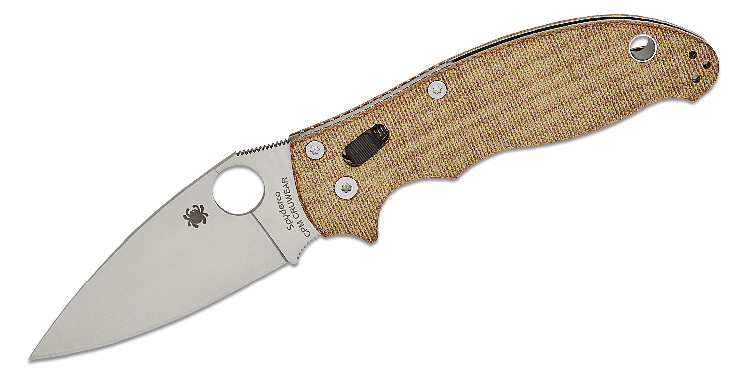 Spyderco Manix 2 Folding Drop Point Knife, Brown - C101MPCW2 - Spyderco
