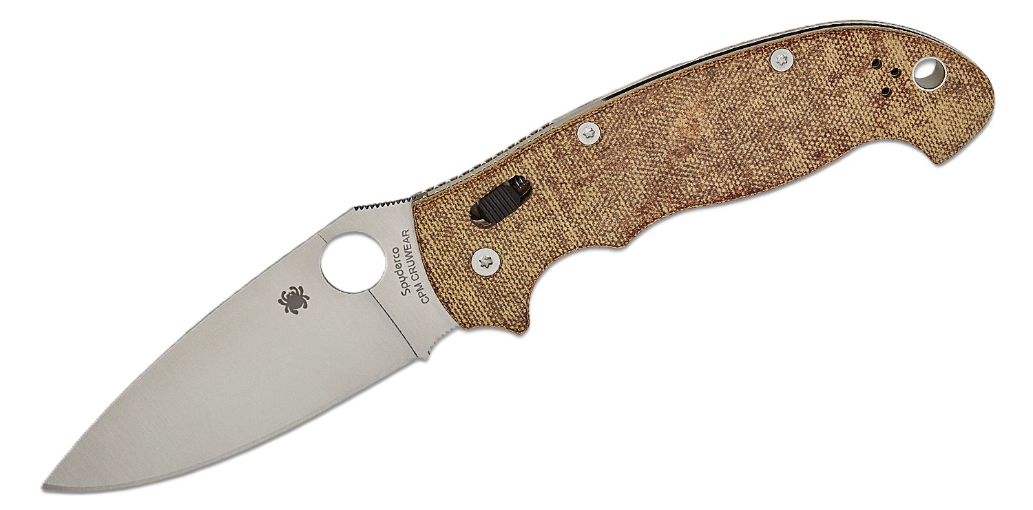 Spyderco Manix 2 XL Folding Drop Point Knife, Brown - C95MPCW2 - Spyderco