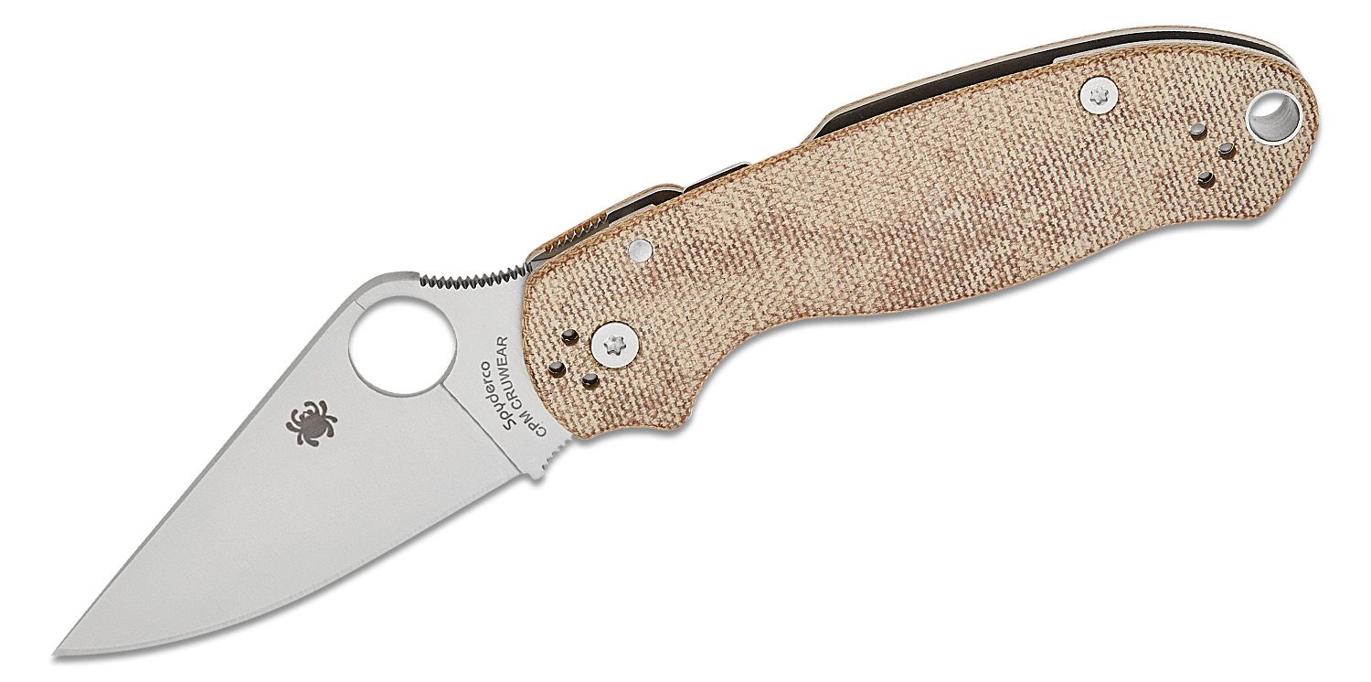Spyderco Para 3 Folding Knife Clip Point, Brown - C223MPCW - Spyderco