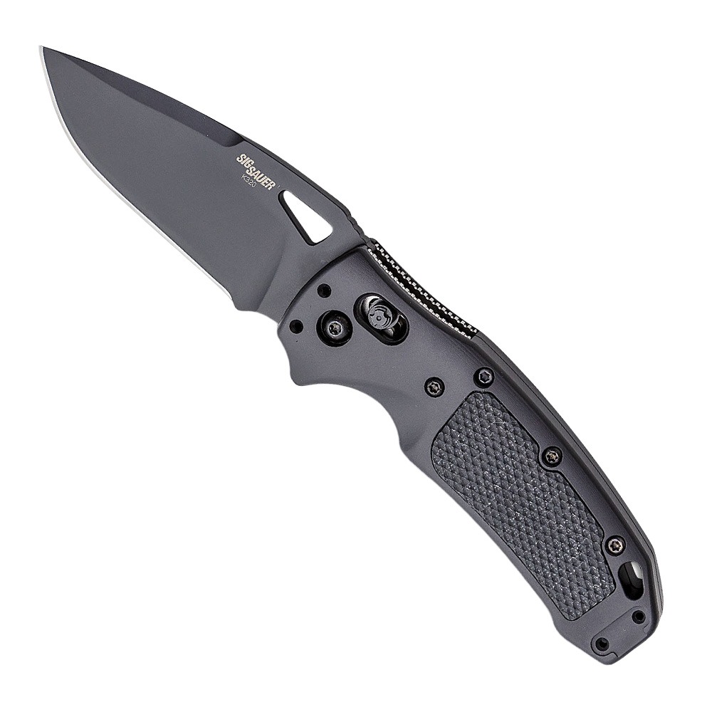 Hogue Sig K320 AXG Pro Folding Knife Drop Point Black - Durable, Lightweight and Reliable Handle - 36374
