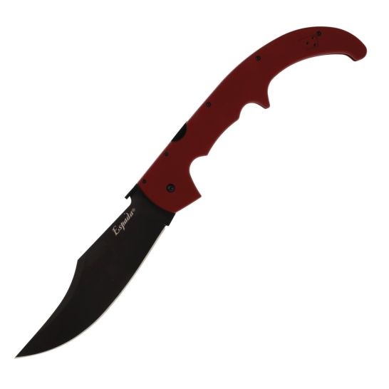 Cold Steel Espada XL Folding Knife Clip Point Ruby Red - Large Size, High-Performance Steel, Secure Locking Mechanism - CS-62MGC-RRBK - Cold Steel