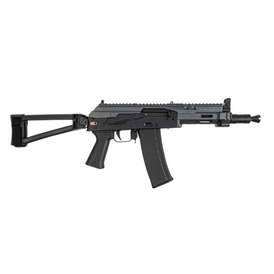 Soviet Arms 300 BLK Krink Triangle Side Folding Pistol, MK3 Krink Chassis Carbon Gray, ALG, and Soviet Arms Grip - Palmetto State Armory