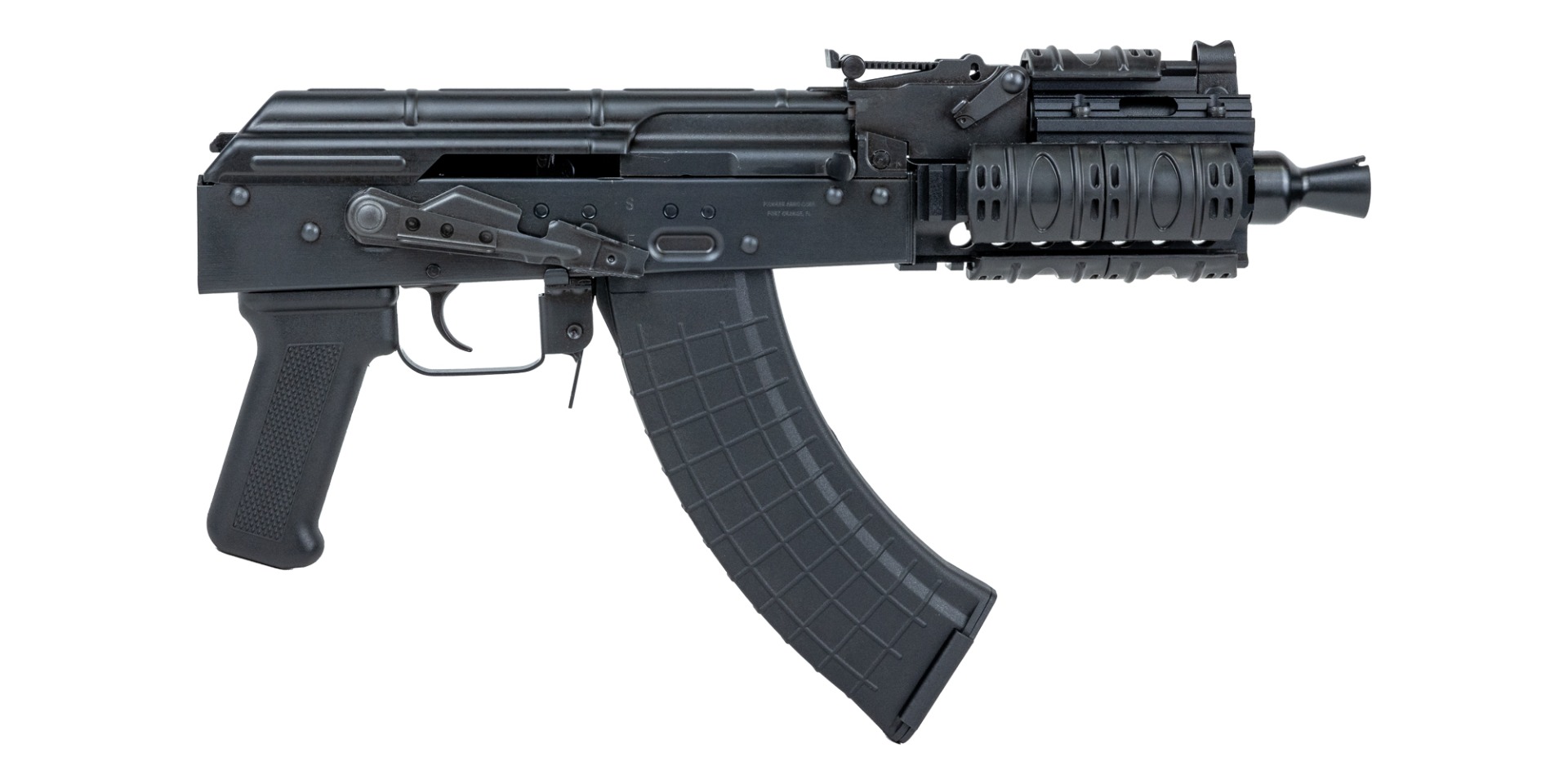 Pioneer Arms Polish AK Hellpuppy 7.62x39 7" 30rd Pistol, Black - AK-0031-K-R - Pioneer Arms