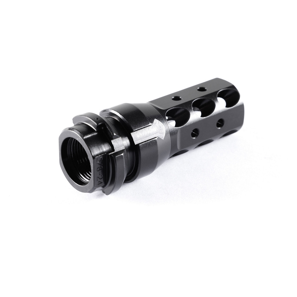 Dead Air KeyMo 46 Muzzle Brake 37/64-28, Black - Effective Recoil Reduction - DA160 - Dead Air