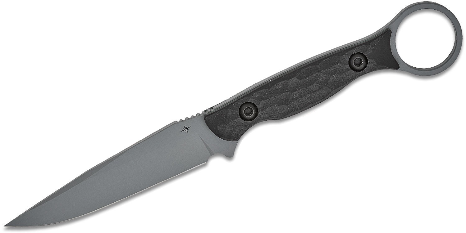 Toor Knives Serpent S Fixed Blade Drop Point Knife, Socom Black - Toor Knives