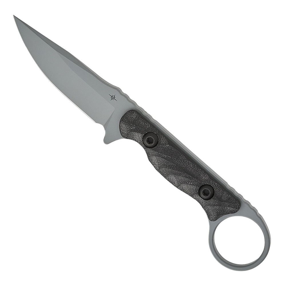 Toor Knives Jank Shank S Fixed Blade Clip Point Knife, Phantom Grey