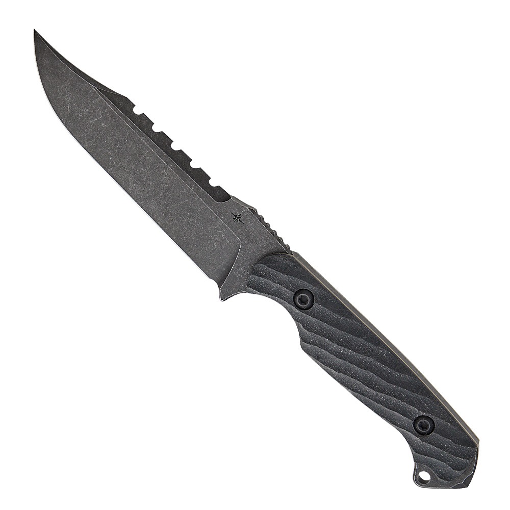 Toor Knives The Crewman Fixed Blade Clip Point Knife, Bomber Black