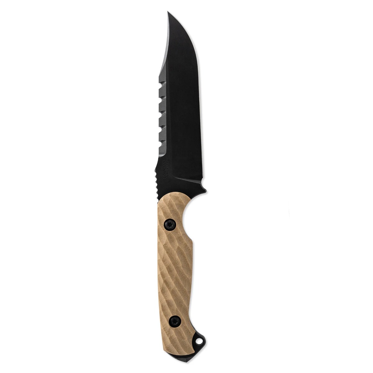 Toor Knives The Crewman Fixed Blade Clip Point Knife, Omaha Tan - Toor Knives